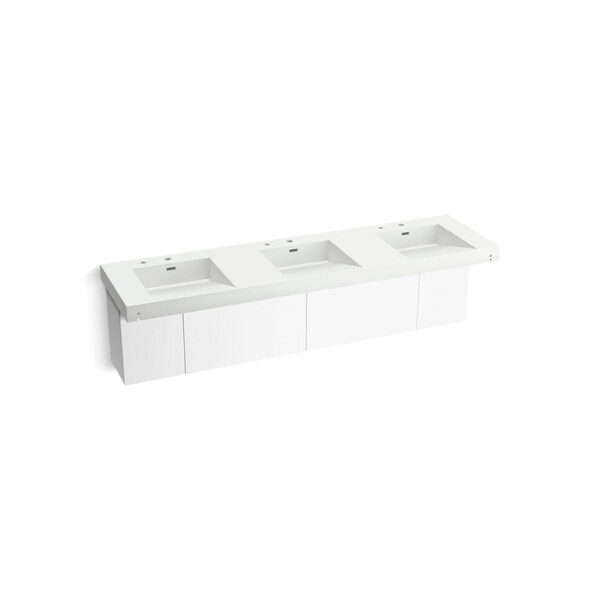 Kohler Constellation 90In Wall-Mount Basin Lavatory System In Miami White 81031-BPW-KEH - main